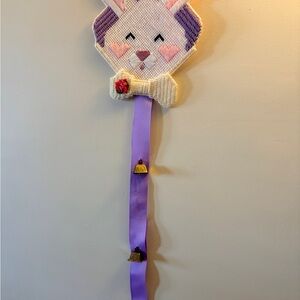 Handmade Bunny Wall/Door Decoration Spring Easter Plastic Canvas Needlepoint